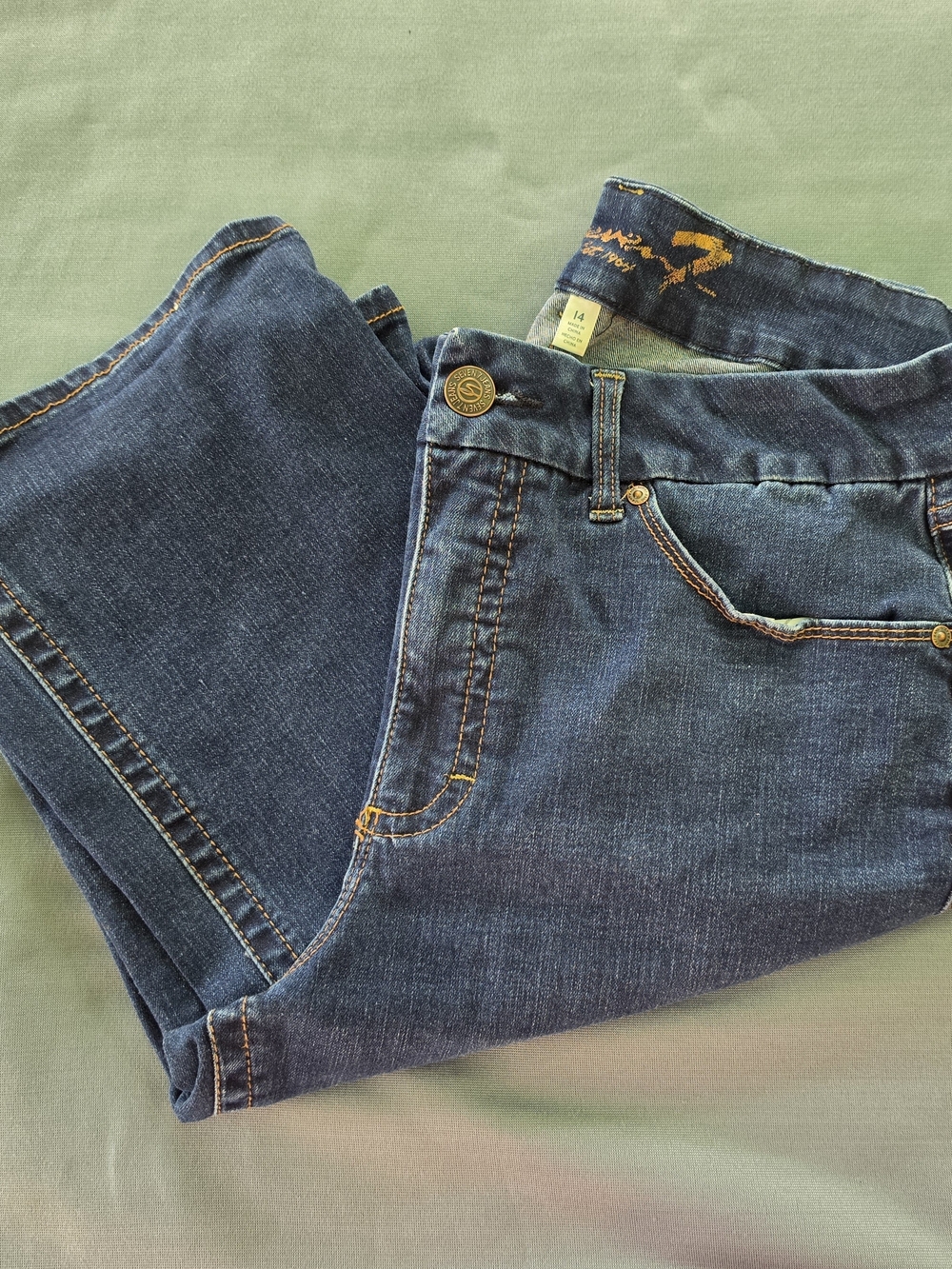 Seven7 Women's Bootcut Jeans in Dark Blue Denim